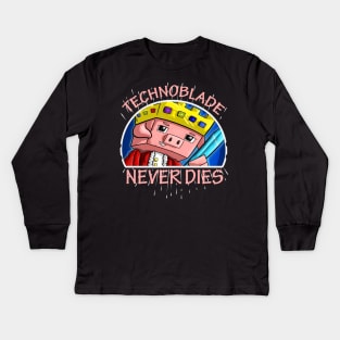 technoblade never dies Kids Long Sleeve T-Shirt